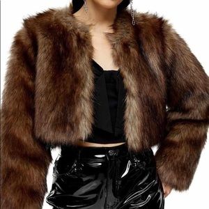 Chubby Faux Fur Crop Coat